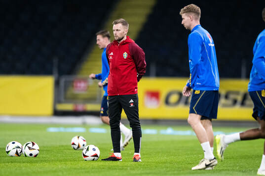 Assistant coach Sebastian Larsson of Sweden of the Swedish men's national football team