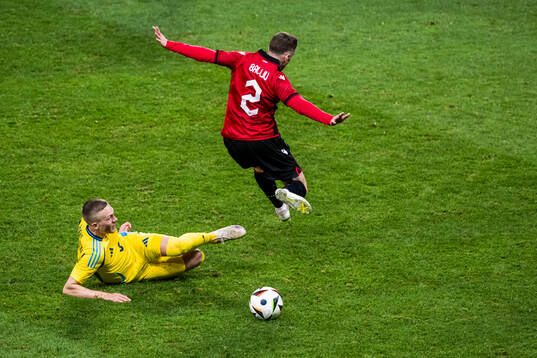 Ludwig Augustinsson of Sweden and Ivan Balliu of Albania