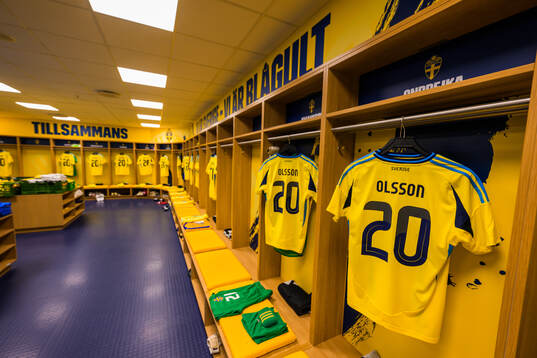 Jerseys of hospitalized Swedish player Kristoffer Olsson