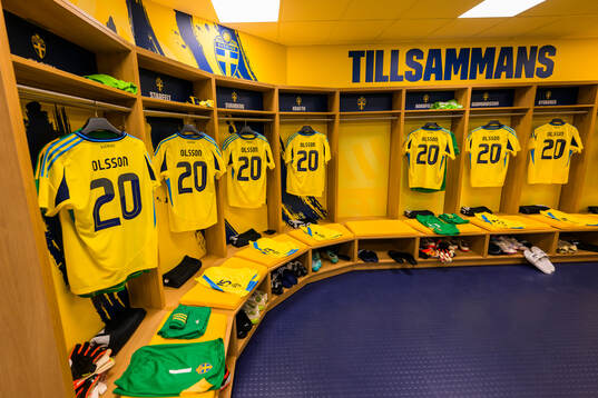 Jerseys of hospitalized Swedish player Kristoffer Olsson