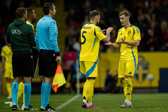 Linus Wahlqvist Egnell and Emil Krafth of Sweden