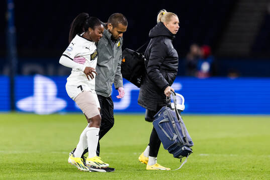 Monica Jusu Bah of Häcken in pain