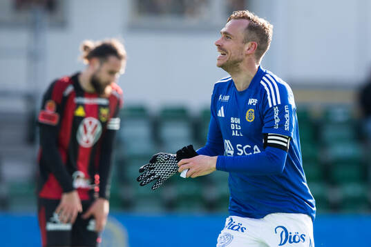 GIF Sundsvalls Pontus Engblom jublar efter 1-0