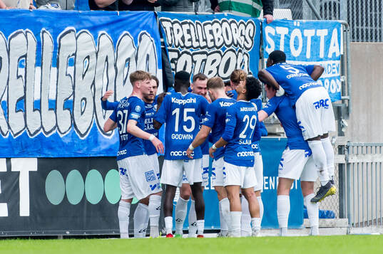 Trelleborgs spelare jublar