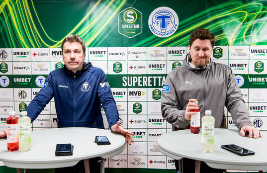 Trelleborgs tränare Stefan Jacobsson och IK Oddevolds