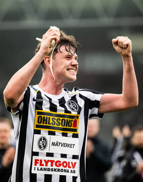 Landskronas Max Nilsson jublar