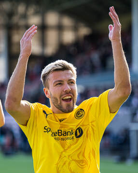 Fredrik Bjørkan of Bodø/Glimt celebrates
