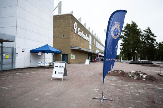 En vimpel med Gefle IF emblem