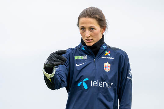 Goalkeeper Cecilie Fiskerstrand of the Norwegian women's national football team