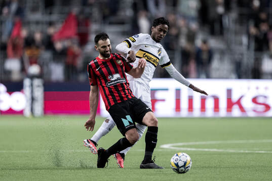 Brommapojkarnas André Calisir och AIKs Abdihakim Ali
