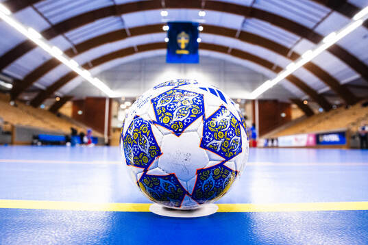 En fotboll i Eriksdalshallen