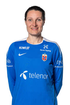 Ingvild Stensland, assistant coach of the Norwegian women’s national football team, poses for a portrait