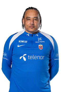 Lee Skyrme, assistant coach of the Norwegian women’s national football team, poses for a portrait