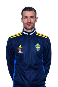 Jonatan Berg, fystränare i det svenska U23-damlandslaget poserar för ett porträtt den 7 april 2024 i Gävle. 