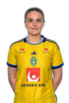 Lisa Björk i det svenska U23-damlandslaget poserar för ett porträtt den 7 april 2024 i Gävle. 