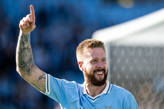 Malmö FFs Pontus Jansson jublar