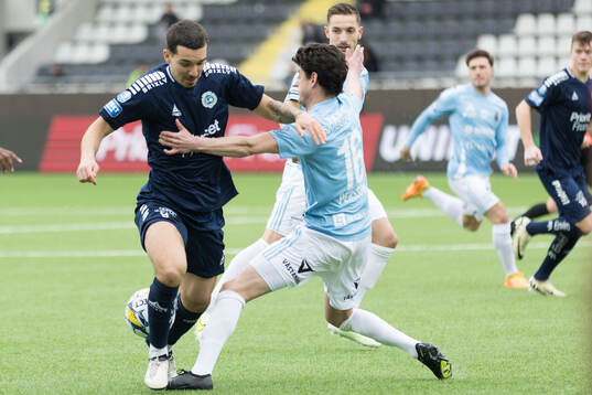 Utsiktens Lucas Lima och Gefles Kevin Persson