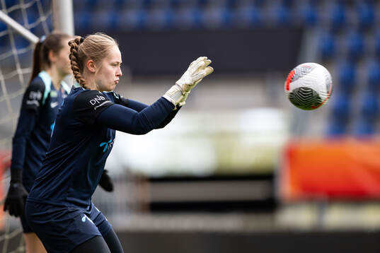 Goalkeeper Aurora Mikalsen of the Norwegian women's national football team