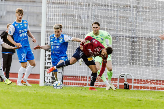 IK Oddevolds Anton Snibb och Örgrytes Tobias Sana
