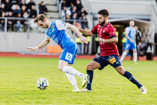 IK Oddevolds Noa Bernhardtz och Örgrytes Edi Sylisufaj