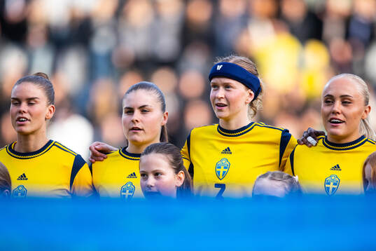 Emma Östlund of Sweden ahead of the under-23 international friendly football match between Sweden and Norway on April 8, 2024 in Gävle. 