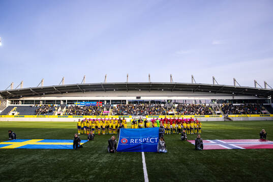 Player of Sweden and Norway ahead of the under-23 international friendly football match between Sweden and Norway on April 8, 2024 in Gävle. 
