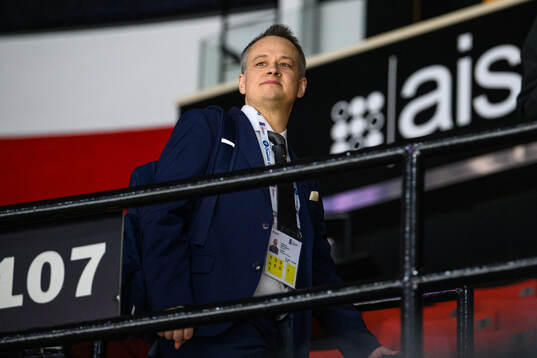 Assistant coach Andreas Karlsson of Sweden