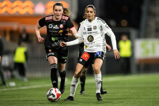 Lidköpings Emma Gabrielsson och Örebros Moa Arlebo