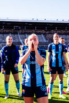 Djurgårdens Louise Hvarfner jublar