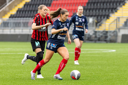 Brommapojkarnas Tuva Ölvestad och Linköpings Irene Dirdal