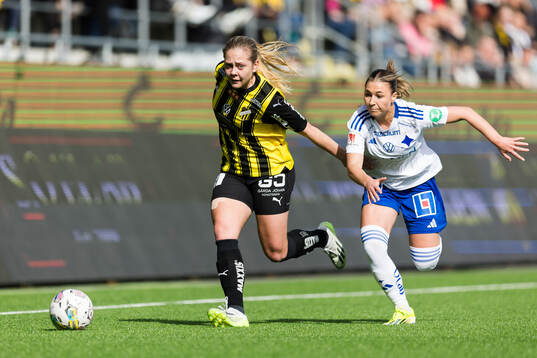Häckens Alice Bergström och IFK Norrköpings Alexandra Hellekant
