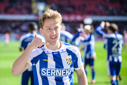 IFK Göteborgs Arbnor Mucolli jublar efter 0-1