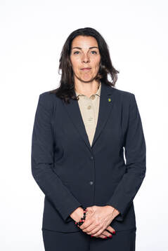 Andrea Möllerberg, generalsekreterare för Svenska fotbollförbundets styrelse poserar för ett porträtt den 16 april 2024 i Stockholm. 