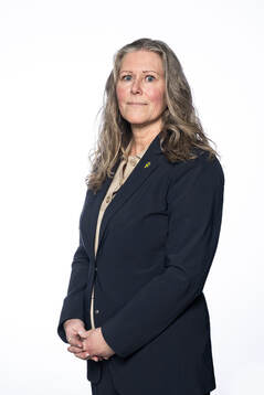 Nina Lindström från Svenska fotbollförbundets styrelse poserar för ett porträtt den 16 april 2024 i Stockholm. 