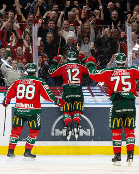 Frölundas Max Friberg jublar