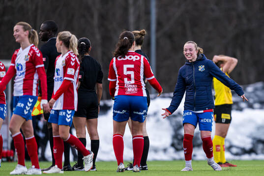 Cornelia Remme Fladberg of Lyn celebrates