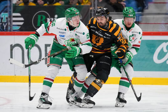 Rögles Adam Engström och Anton Bengtsson mot Skellefteås