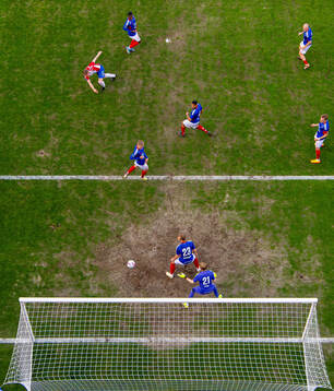 Andreas Hellum of Lyn scores the 1-1 goal
