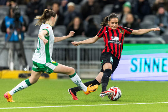 Hammarbys Smilla Vallotto och Brommapojkarnas Vera Blom
