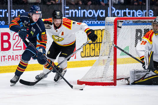 Djurgårdens Melvin Wersäll och Brynäs Jacob Blomqvist