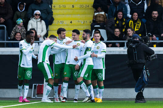 Hammarbys Edvin Kurtulus jublar efter 0-1