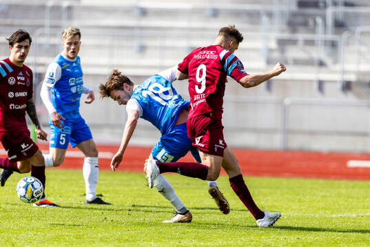IK Oddevolds Gustav Forssell och Gefles Jacob Hjelte