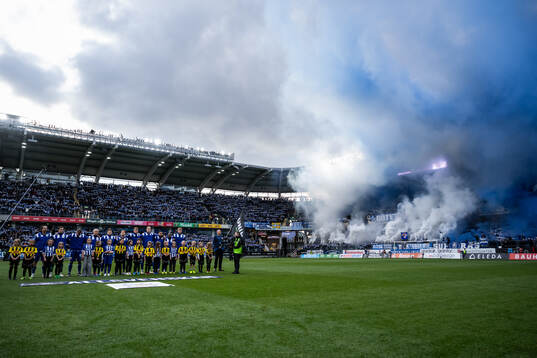 IFK Göteborgs spelare vid line-up