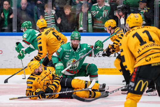 Skellefteås Linus Lindström och Rögles Simon Ryfors