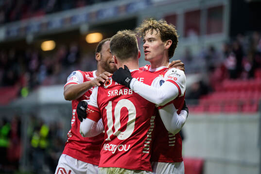 Kalmars Jacob Trenskow jublar efter 1-1