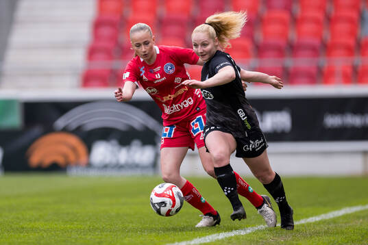 Linköpings Ella Lundin och Växjö DFFs Sophia Redenstrand