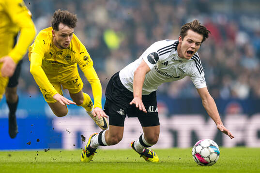 Håkon Evjen of Bodø/Glimt and Sverre Nypan of Rosenborg