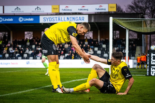 Mjällbys Arvid Brorsson och Elliot Stroud