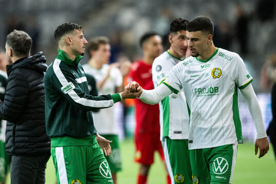 Hammarbys Viktor Dukanovic och Edvin Kurtulus jublar