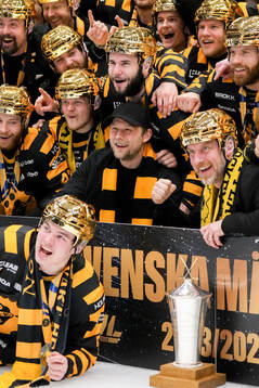 Skellefteås Oscar Möller jublar med laget